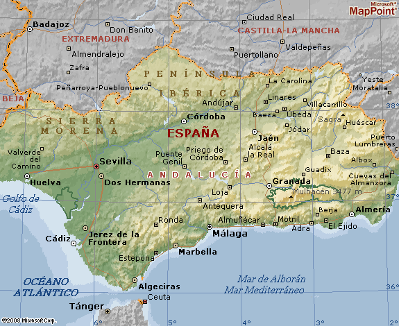 Map Of Andalucia Andalucía Andalucia España Mapas Geograficos