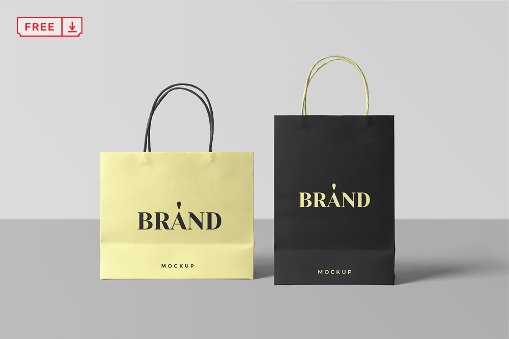 Download Free Paper Shopping Bags Mockup on Behance