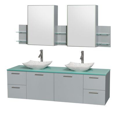 Filton 49 Wall Mounted Single Bathroom Vanity Set With Mirror Wall Mounted Single Bathroom Vanity Set