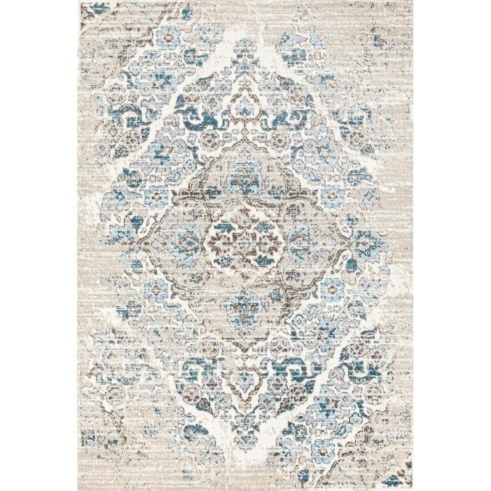 Persian-Rugs 4620 Distressed Cream 2 x 7 Hallway Runner Area Rug Carpet