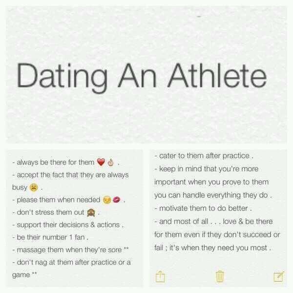 dating an athlete rules