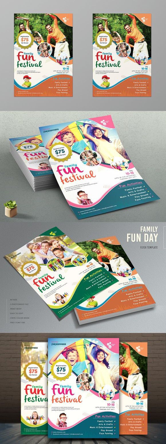 family fun day flyer template event flyer pinterest flyer