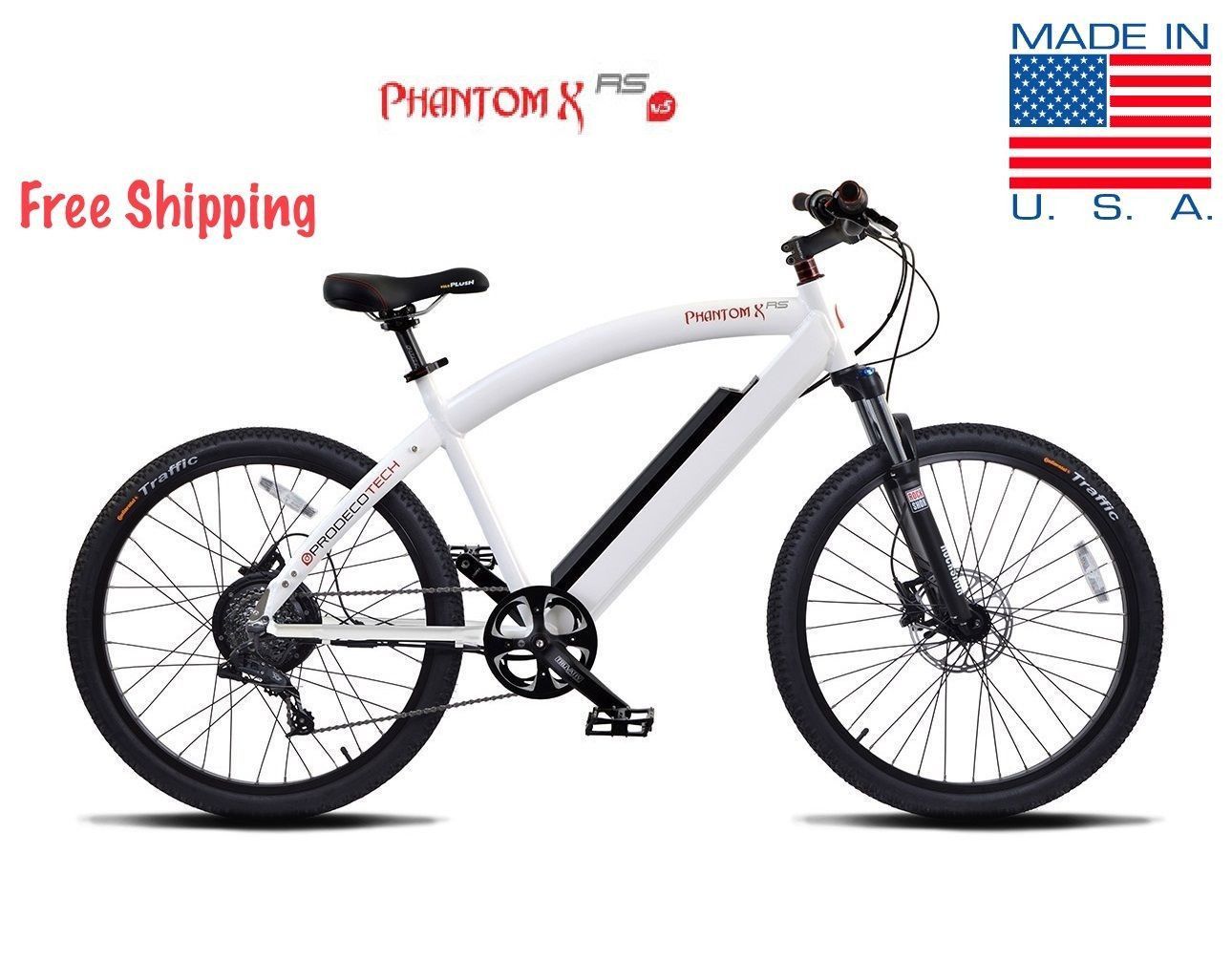 Prodecotech Phantom X Rs Version 5 Black White Electric Bike Prodecotech Is Introducing Samsung Battery Systems Which Mounted In The Down Of Frame This New System Available 2017 Version 5