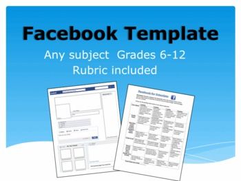editable facebook template for any subject complete with grading