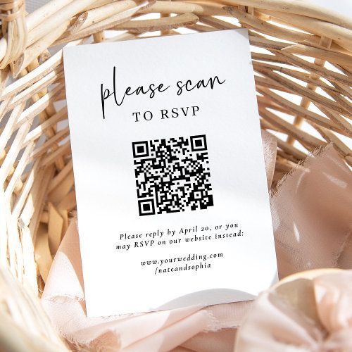 Simple Modern RSVP with QR Code Enclosure Card Zazzle Enclosure Simple Modern RSVP with QR Code Enclosure Card Zazzle Enclosure