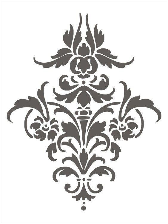 pattern damask stencil stencils wall stencil pattern