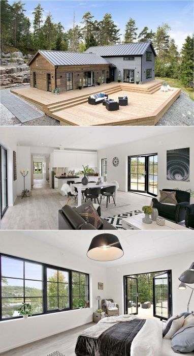 Something Can Do With A Barndominium Floor Plans Barn House Plans, Small House Plans, House Floor Plans, Modern Barn House, Shop House Plans, Modern Cottage, Barn Plans, Barndominium Floor Plans, Modern Farmhouse