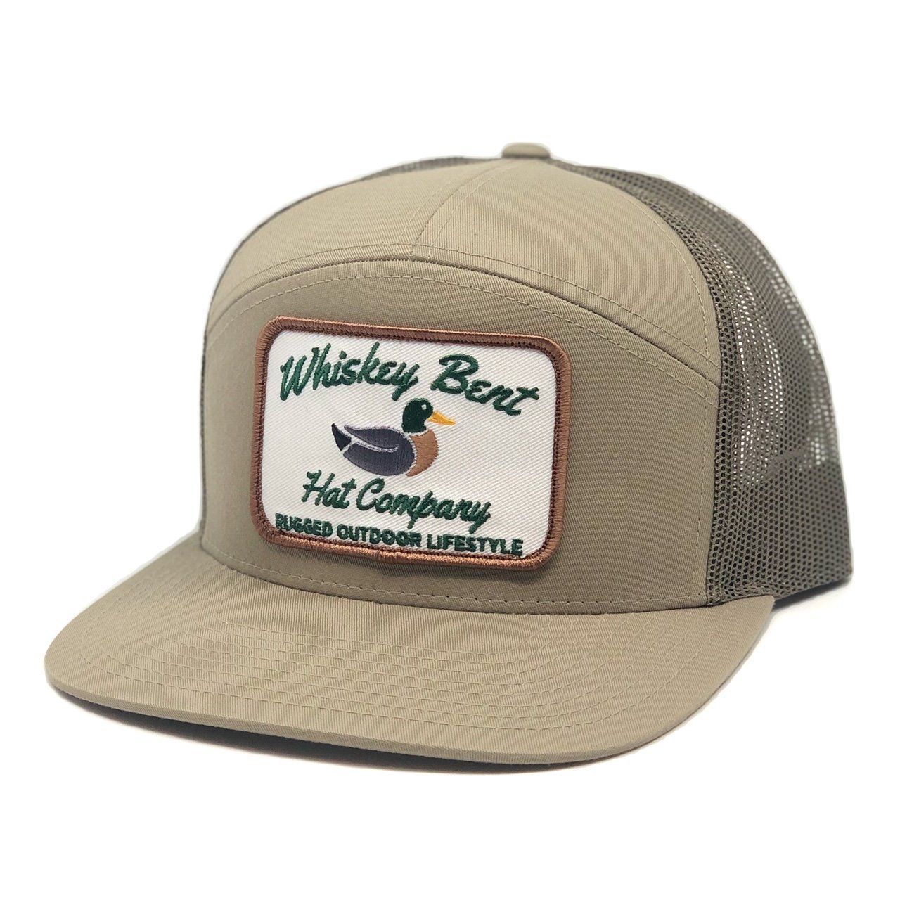 WHISKEY BENT HAT CO Green/Yellow Old School Trucker Adjustable Hat WHISKEY BENT HAT CO Green/Yellow Old School Trucker Adjustable Hat