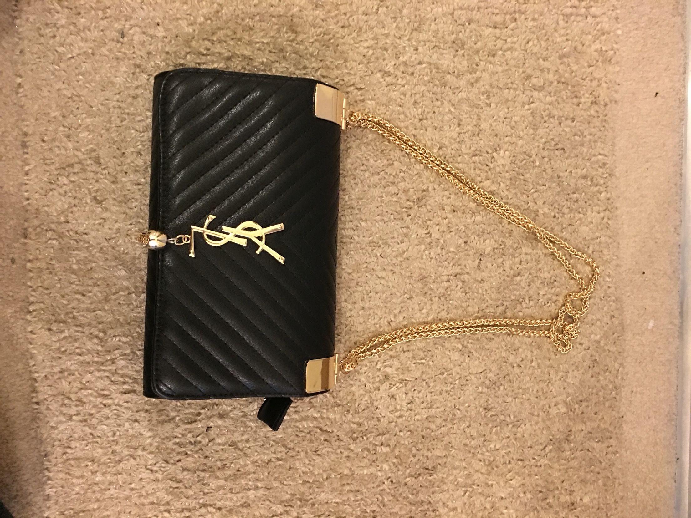 Black Ysl Side Bag For Luxury Brands Boutique