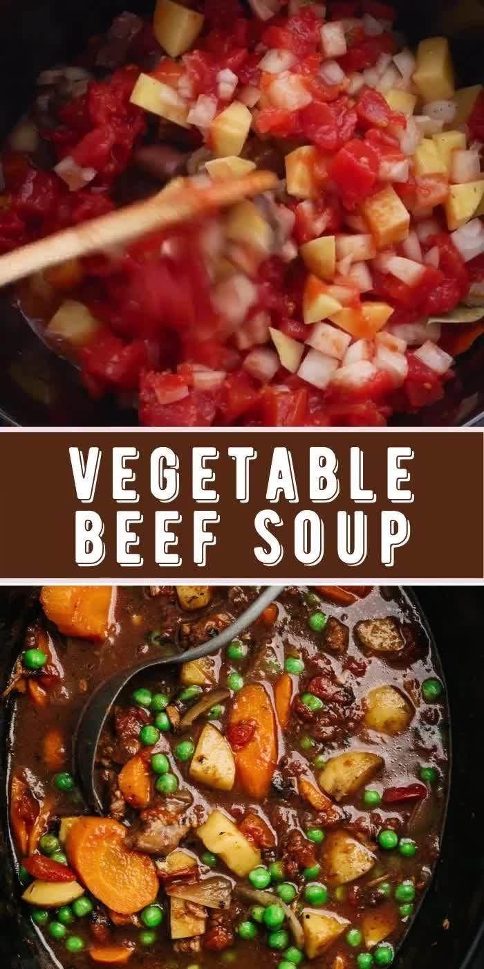 Homemade Vegetable Beef Soup is an easy, delicious Homemade Vegetable Beef Soup is an easy, delicious