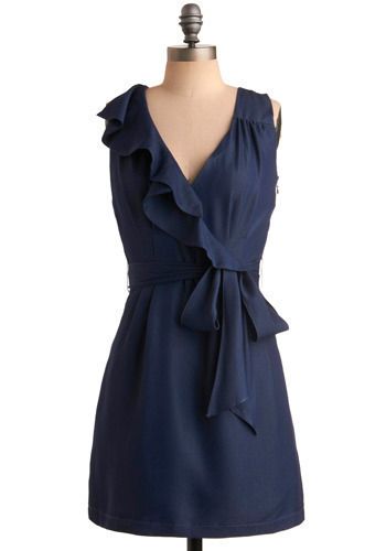 . Mod Dress, Navy Dress, Ruffle Dress, Retro Vintage Dresses, Vintage Outfits, Rehersal Dinner Dresses, Cute Dresses, Summer Dresses, Wrap Dresses