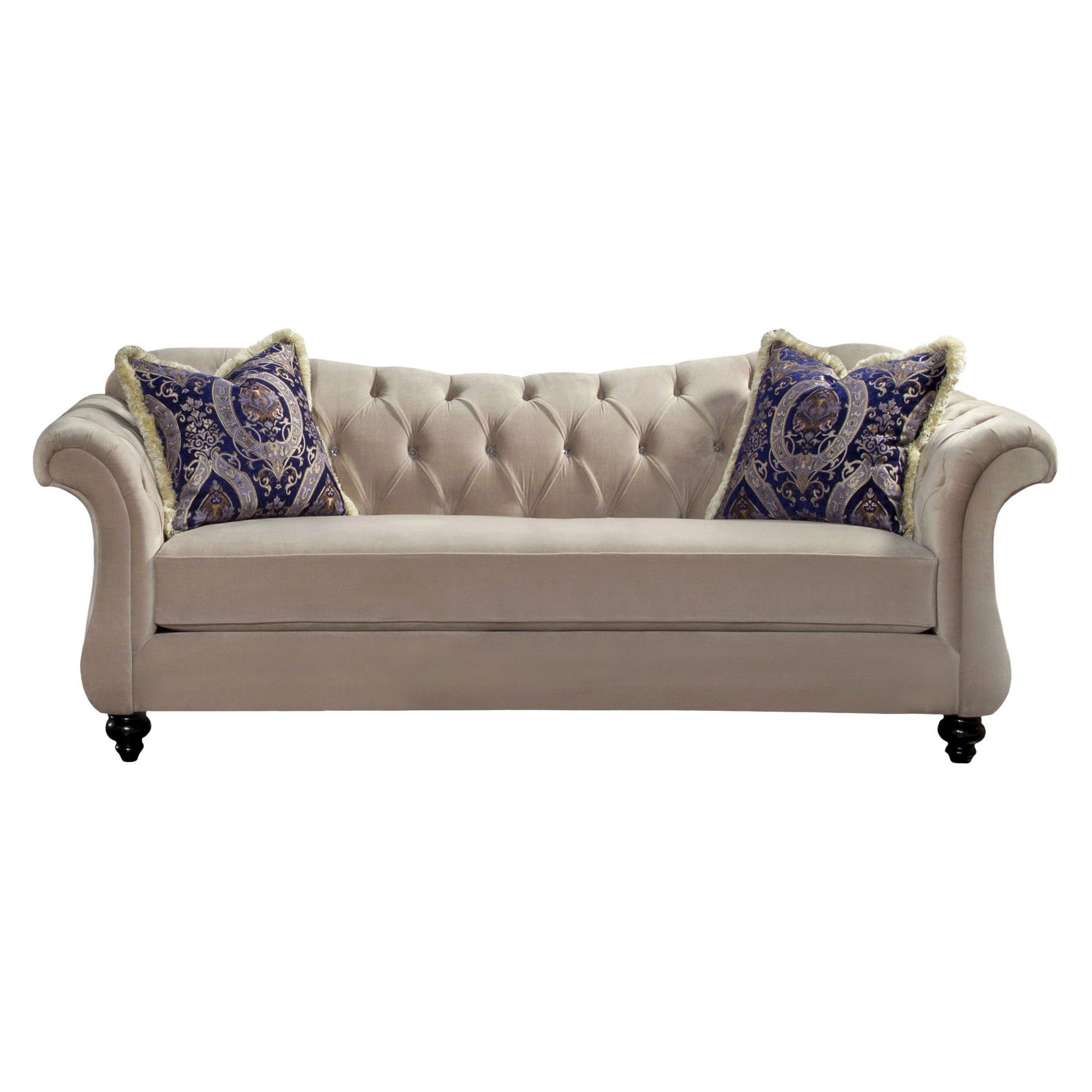 Iohomes alexandria victorian style sofa in beige