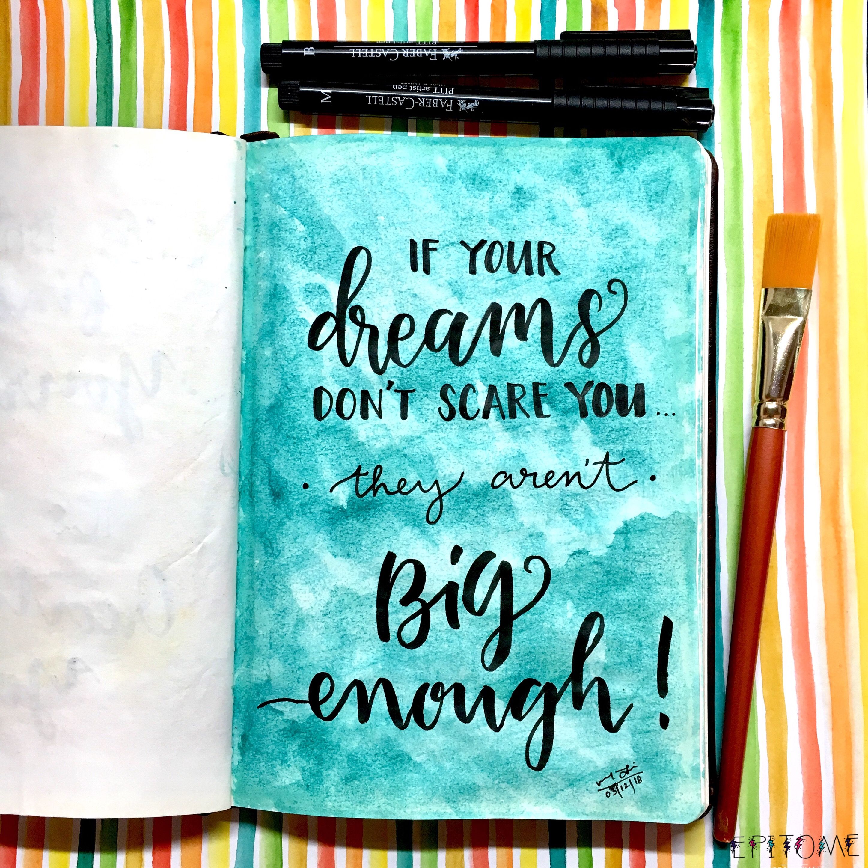 Inspirational Quote Brush Lettering Card craft, Brush