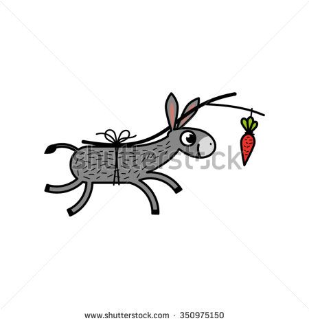 Donkey following a carrot Ligne Claire, Line Illustration, Donkey, Inktober, Great Artists, Carrots, Royalty Free Stock Photos, Stock Images, Design Ideas