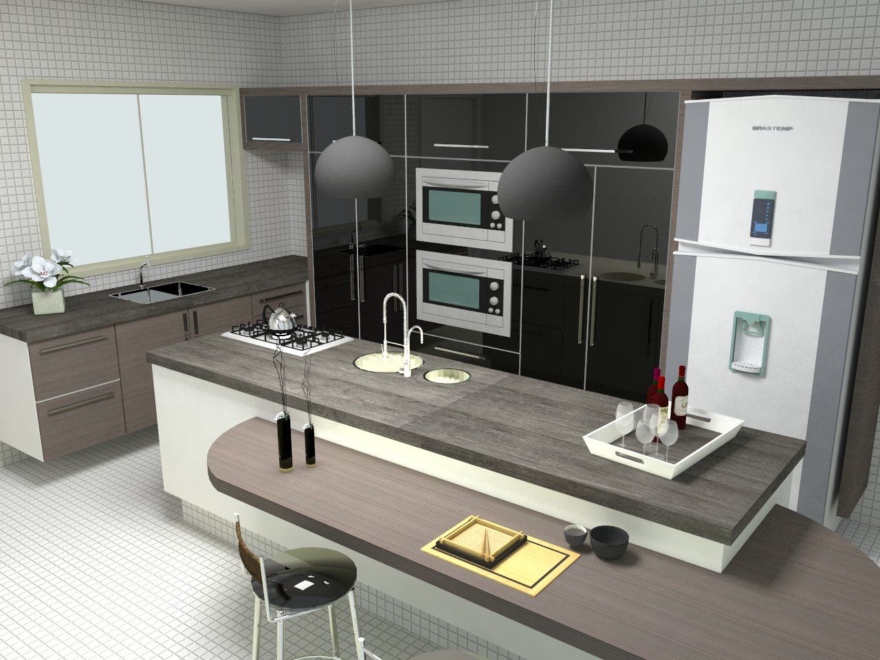 Casas Modernas Interiores Cozinha Bancada Para Refeies Na Cozinha Casas Modernas Interiores Cozinha Bancada Para Refeies Na Cozinha