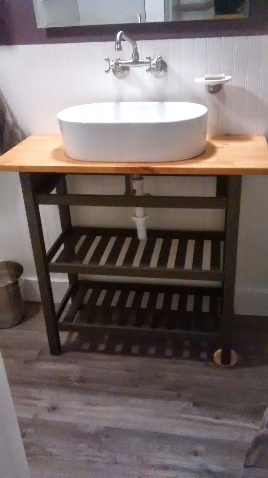 Once Upon An Acre Ikea Kitchen Cart Hack Turning A Boring Kitchen Cart Into A Fabulous Bathroom Vanit Remodel Bedroom Kids Bedroom Remodel Ikea Kitchen Cart