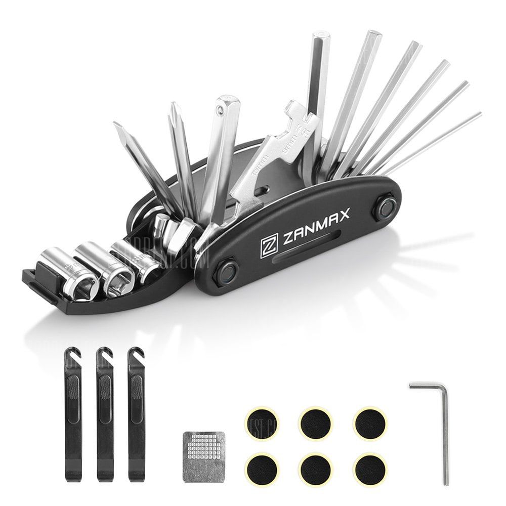 Multi Function Bike Repair Tool Kit Silver And Black Bike Tools