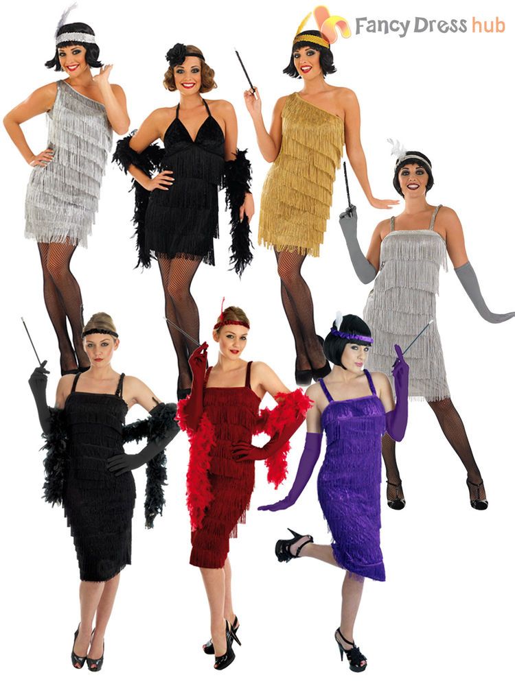 NUOVA Lady charleston frange Flapper Costume 20 S Costume Vestito Abito Gonna