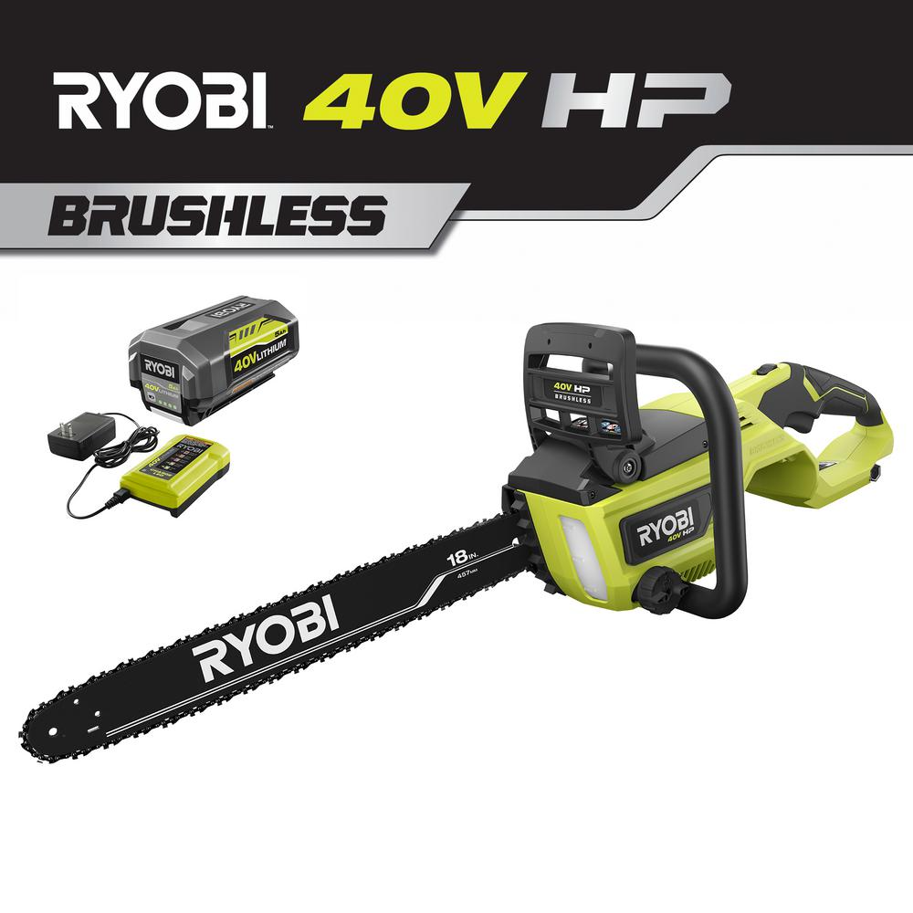 RYOBI 40V HP Brushless 18 In Cordless Battery Chainsaw With 5 0 Ah ryobi-10-in-0-043-gauge-replacement-chainsaw-chain-40-links-single