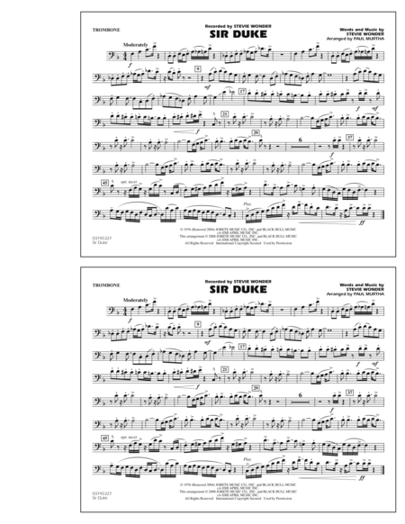 sir duke trombone teaching pinterest trombone trombone sir duke trombone sheet music