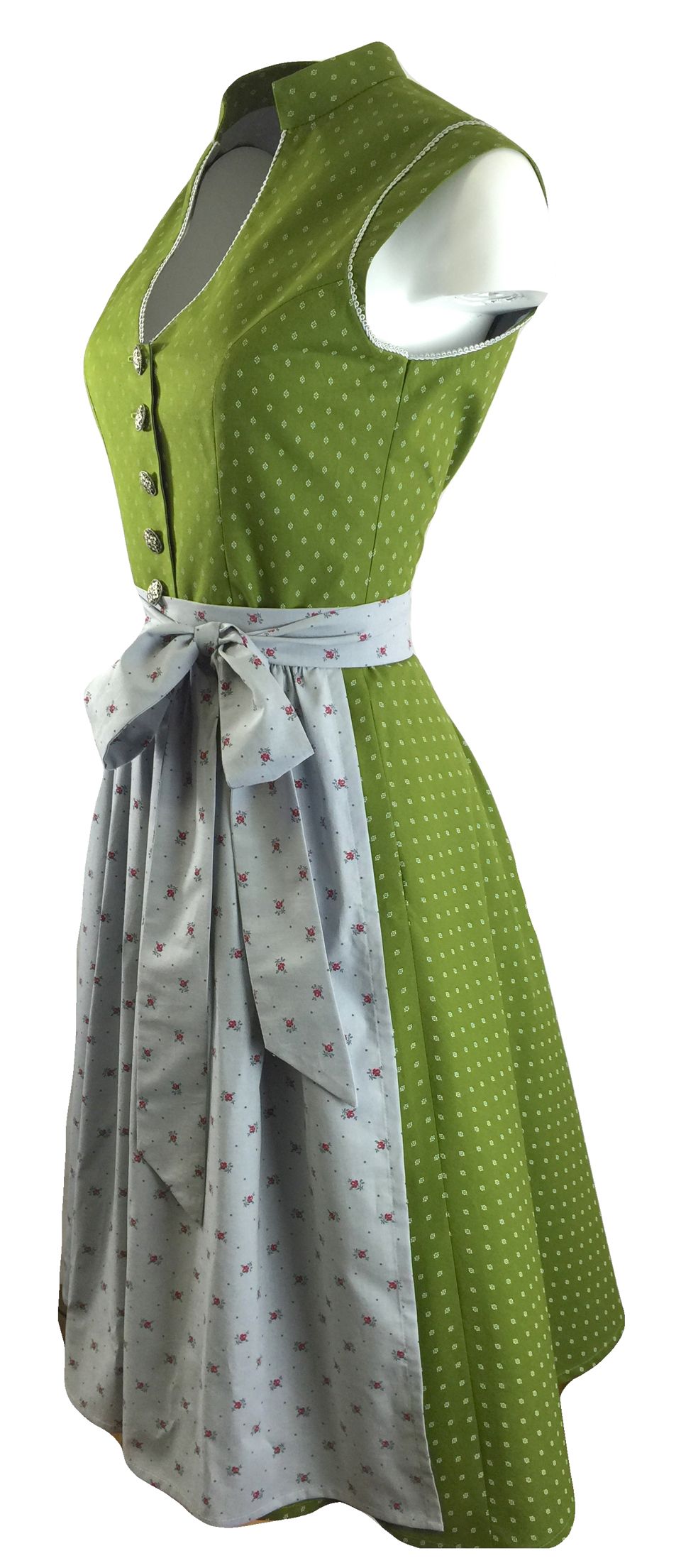 Vintage look gold stitch cotton dirndl design dirndl