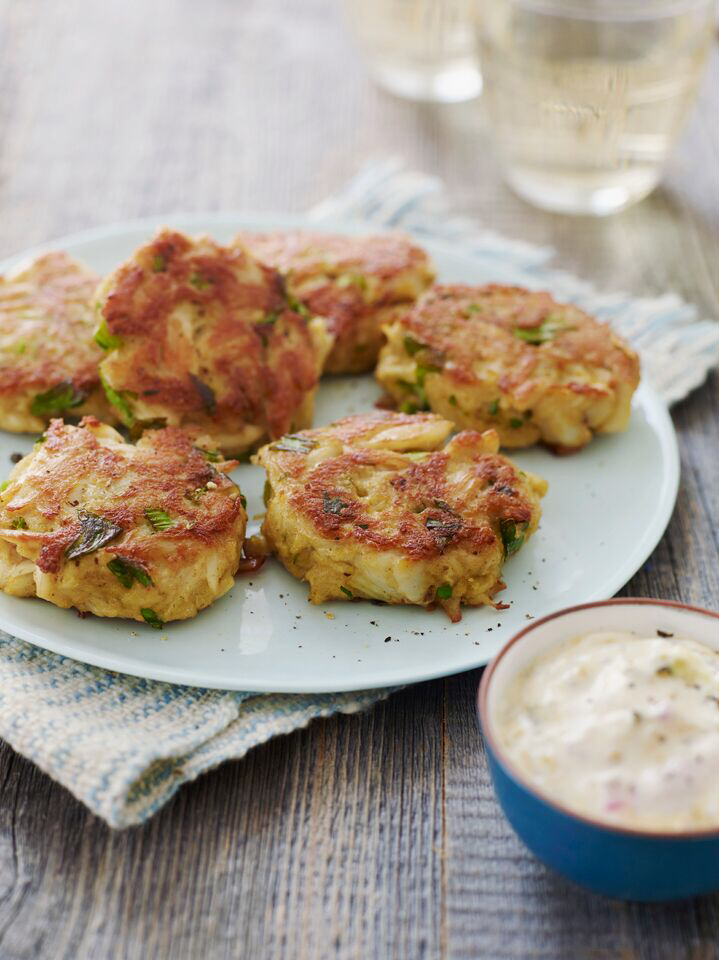 Maryland Crab Cakes with Quick Tartar Sauce Once Upon a