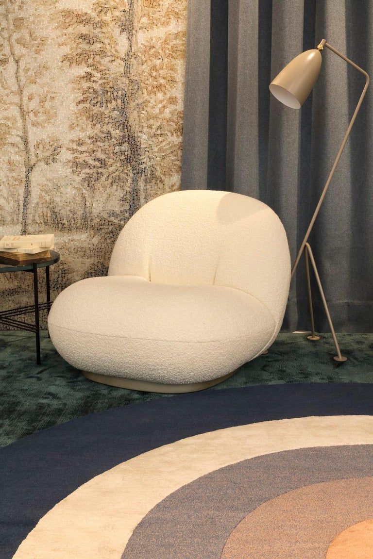 Pierre Paulin Pearl Gold Painted Wood Fixed Base Pacha Lounge Pierre Paulin Pearl Gold Painted Wood