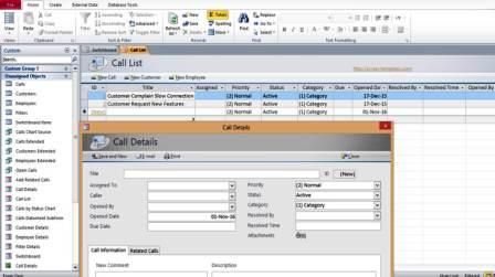 access call tracking customer order complaint or request database microsoft track order