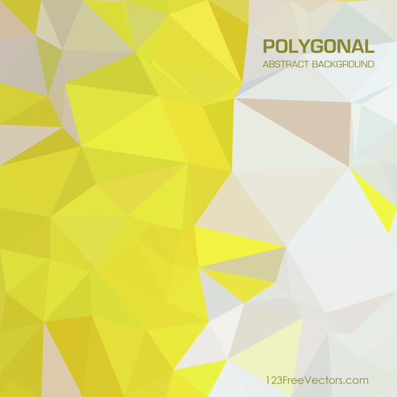 Yellow Green Abstract Polygonal Pattern Background Illustrator