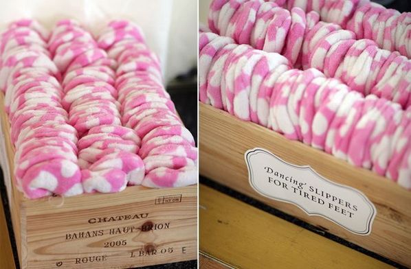 Top 10 Inspirational Quirky Ideas For Winter Wedding Favors Pink Pink Winter Wedding Slippers Guests Favors