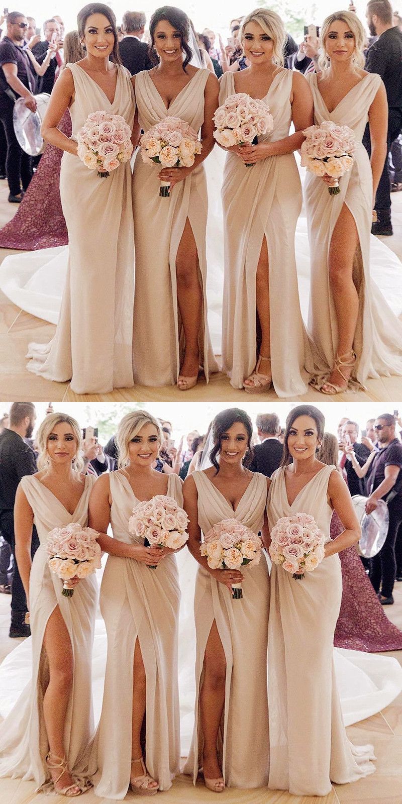 Champagne Chiffon Bridesmaid Dress
