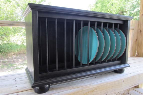 Plate Rack, Counter Top Plate Rack, Wood Plate Rack #plateracks