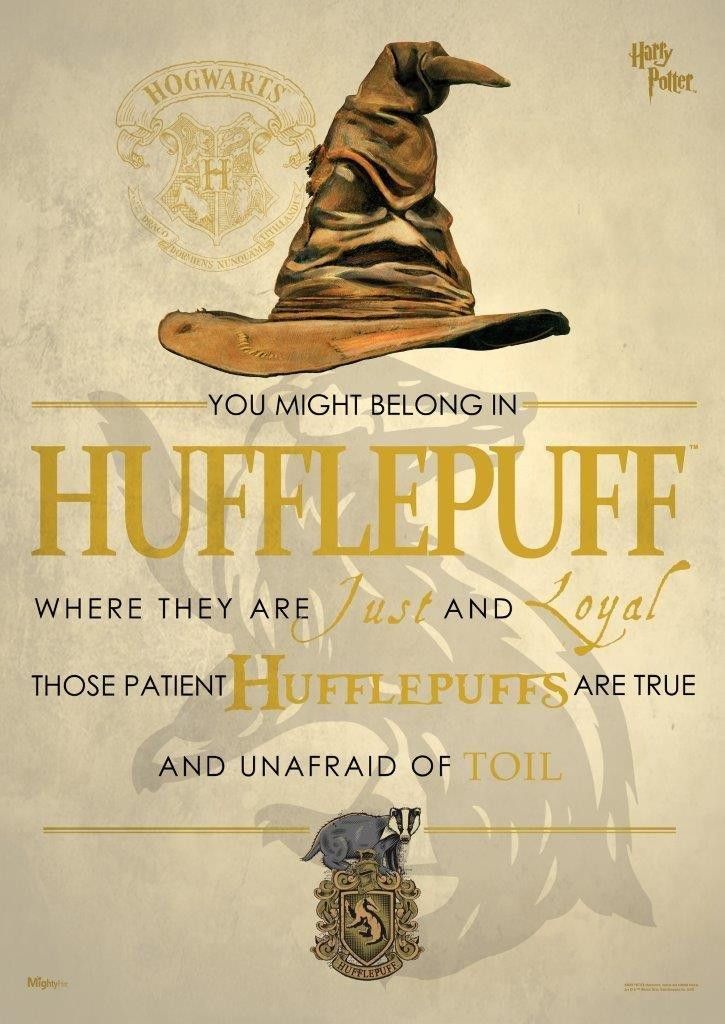 Harry Potter Sorting Hat Hufflepuff MightyPrints Wall Art Print Harry Harry Potter Sorting Hat Hufflepuff MightyPrints Wall Art Print Harry