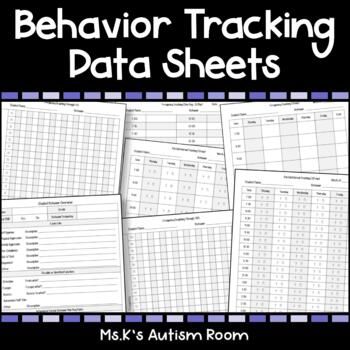 Behavior Special Education Data Sheets (ABC, Frequency, Partial Interval)