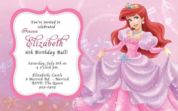 Custom Photo Invitations The Little Mermaid Ariel Birthday Custom Photo Invitations The Little Mermaid Ariel Birthday Invitation You Print Printable I Cu