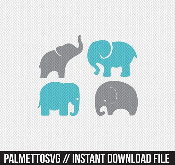 Download Los elefantes bebé set svg dxf archivo descarga inmediata ...