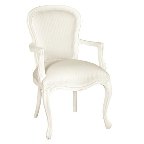 French Cau Chair Shabby Chic White Armchair Style Furniture French Cau Chair Shabby Chic, White French Style Armchair