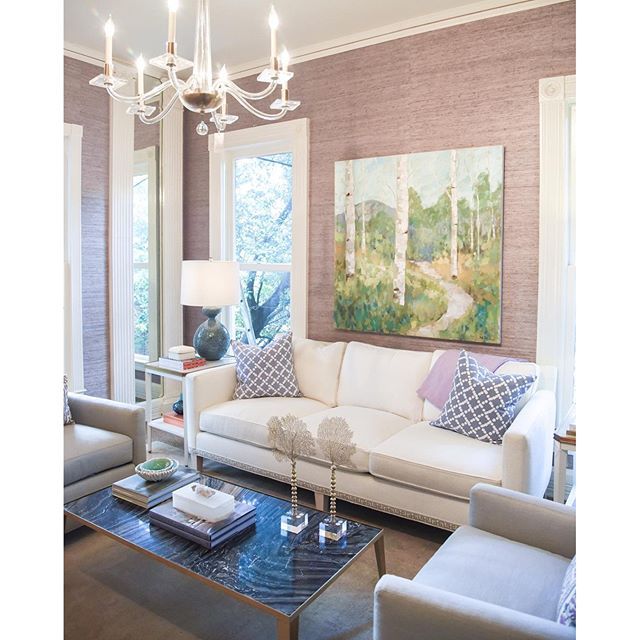 Lavender Grasscloth Wallpaper Art By Stephanie Wheeler White