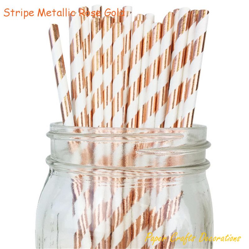 Rose Gold Foil Party Supplies Wedding Birthday Decorations Disposable Tableware