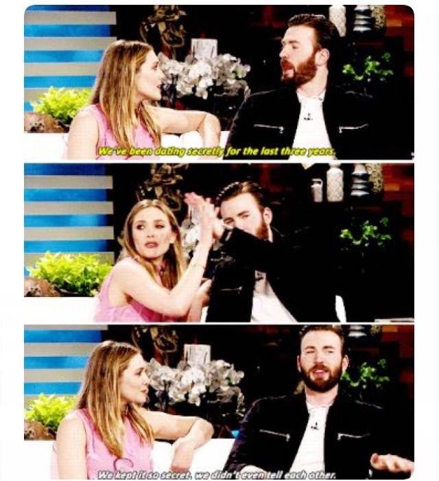 Elizabeth Olsen And Chris Evans On The Set Of Civil War I Love These Dorks Elizabetholsen Lizzieolsen O Chris Evans Captain American Elizabeth Olsen