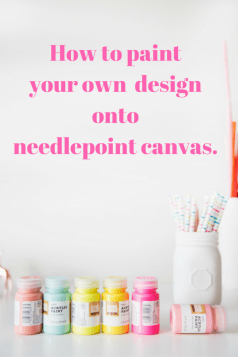 How to Paint A Design On Needlepoint Canvas – Needle Work Needlepoint Belts, Bargello Needlepoint, Needlepoint Stitches, Needlework Patterns, Needlepoint Pillows, Needlepoint Patterns, Needlepoint Canvases, Needlepoint Monogram, Funny Needlepoint