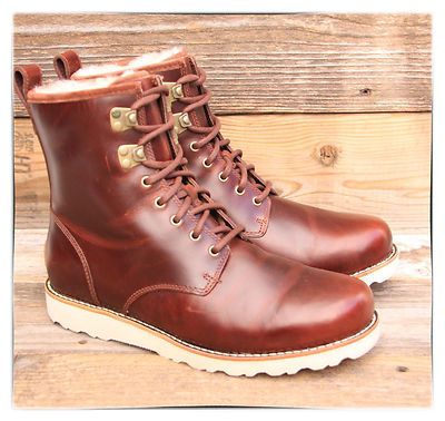 red leather ugg boots