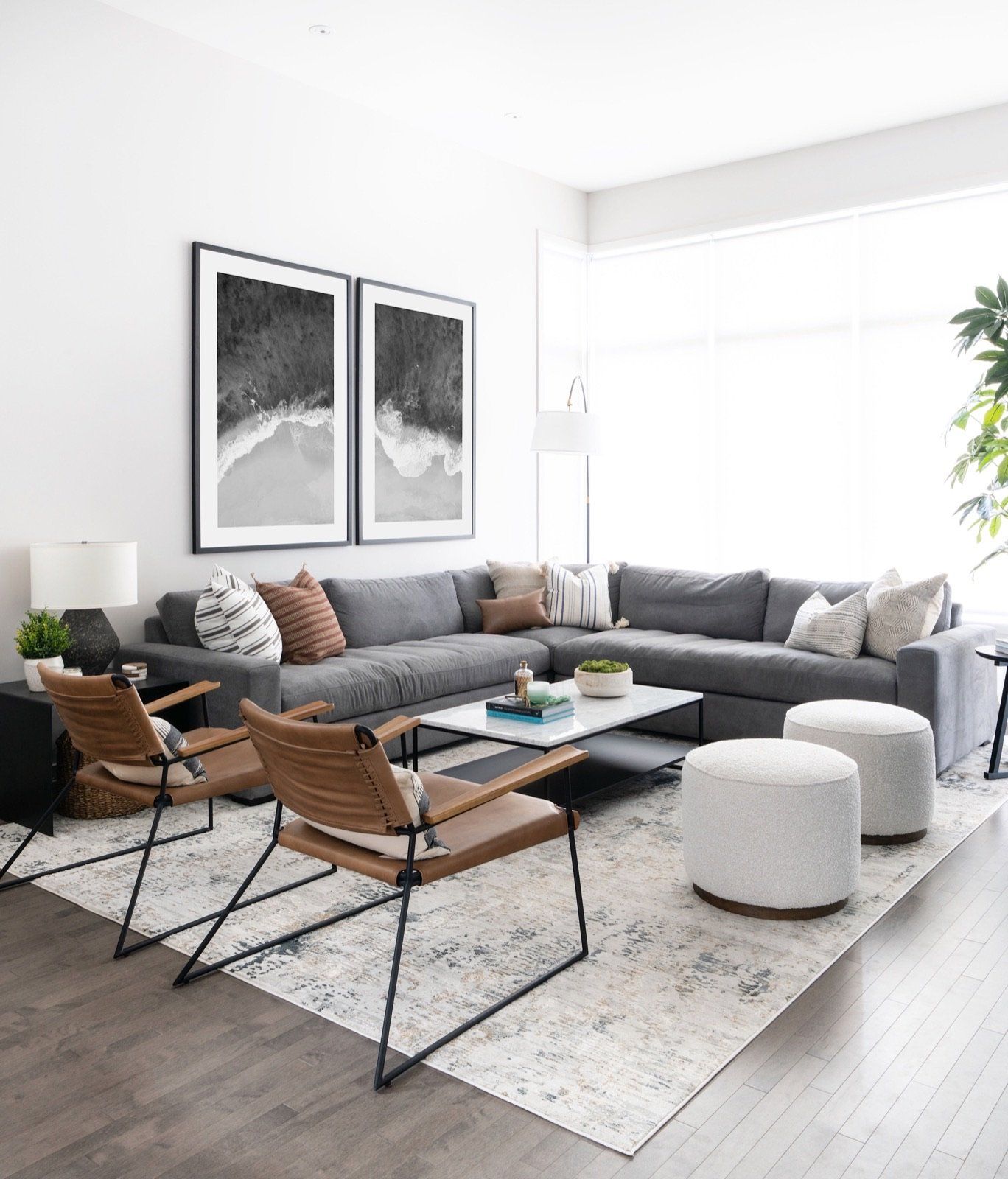Large scale format diptych framed print of black and white crashing waves. Perfect for a large, high ceiling living room or hallway. Dimensions: 60" x 40" x 1.5" Living Room Inspo, Living Room Decor Apartment, Interior Design Living Room, Modern Scandinavian Interior Living Rooms, Modern Minimalist Living Room, Modern Chic Living Room, Living Room Decor With Grey Couch, Modern Living Room Designs, Ikea Inspired Living Room