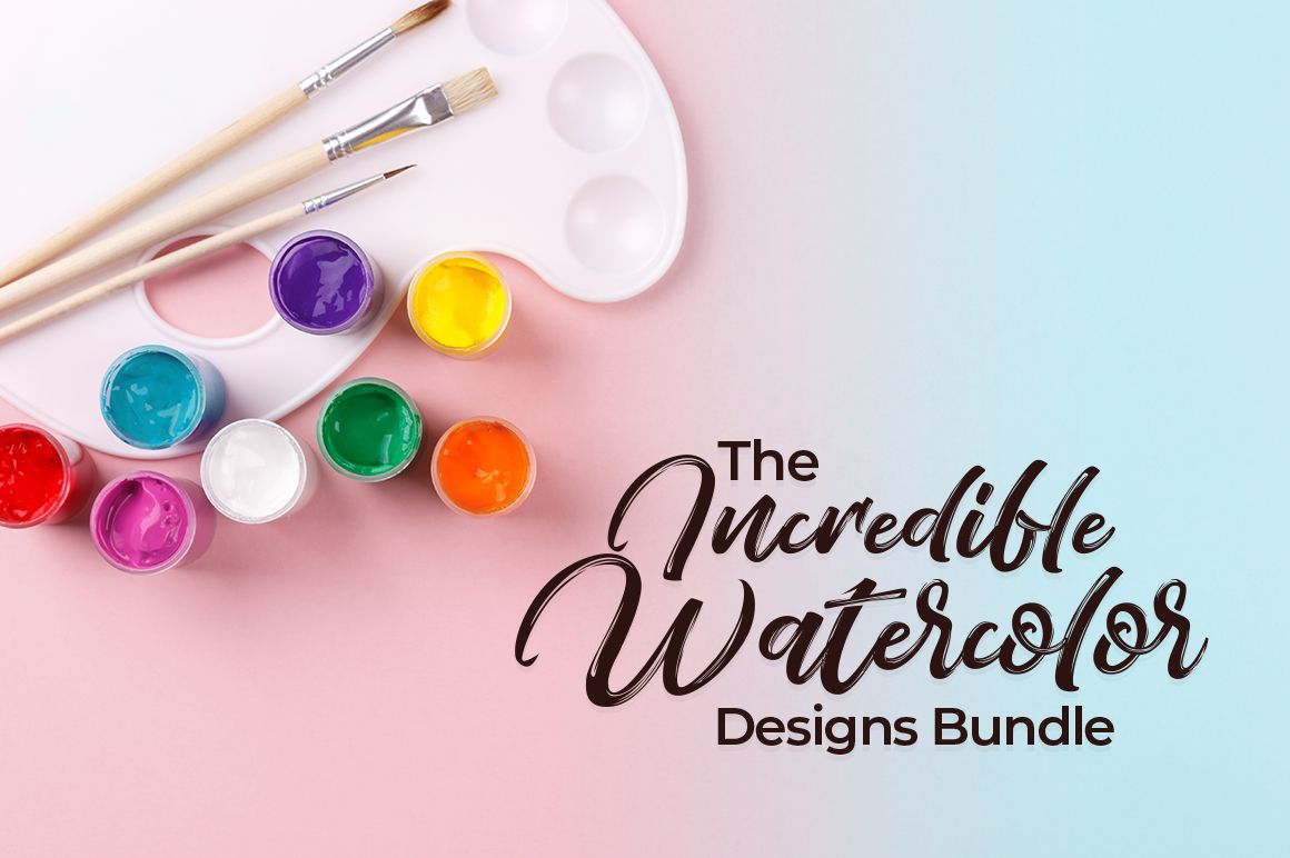Merry Christmas Watercolor Bundle Christmas Watercolor Design