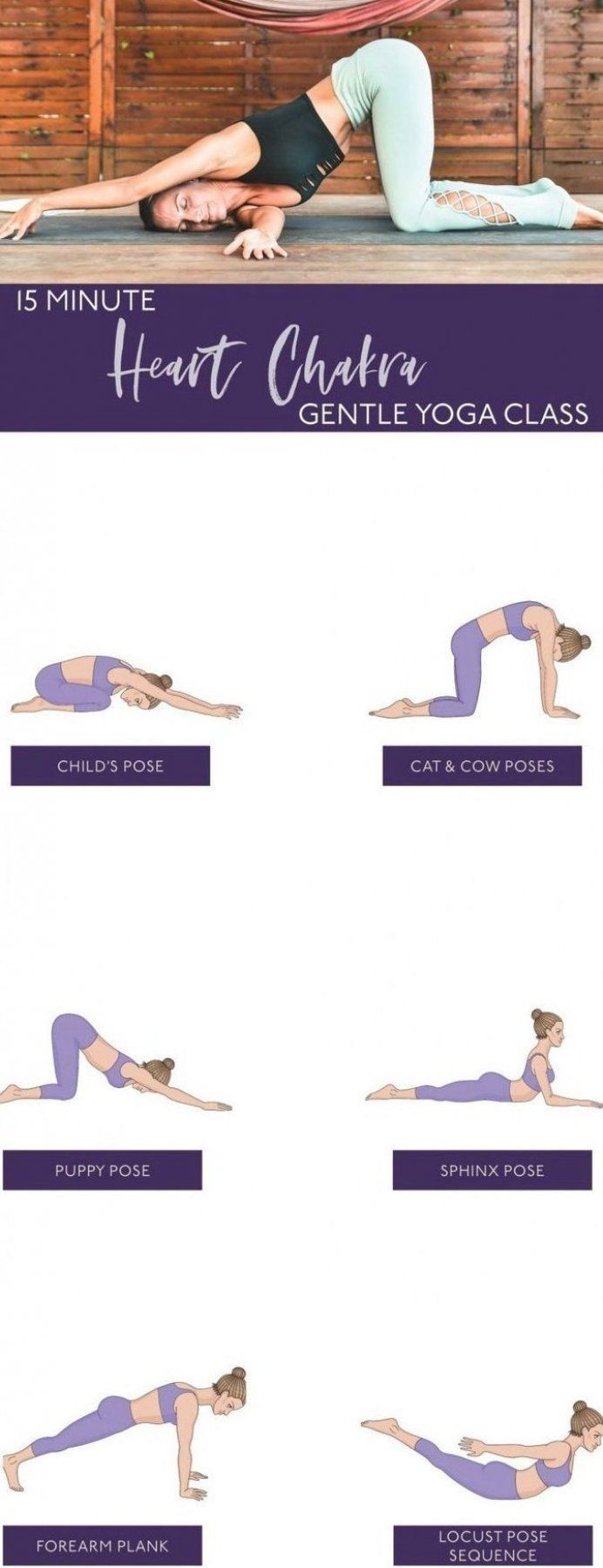 Heart Chakra Yoga Class 15 Minute Yoga Practice to Create Strength Space - The Journey Junkie #fi...