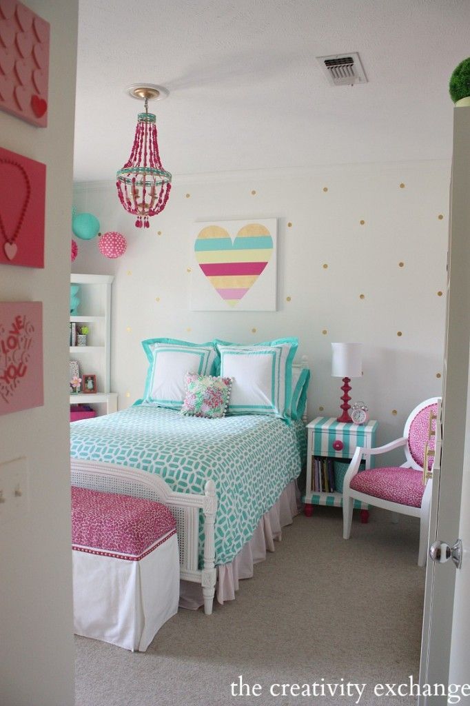 Little Girl's Room Revamped to Bright and Bold Tween Room