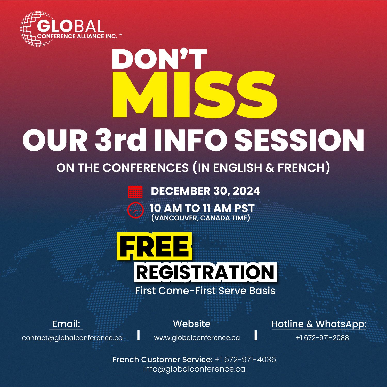 3rd Info Session on the Conferences (in English & French) by