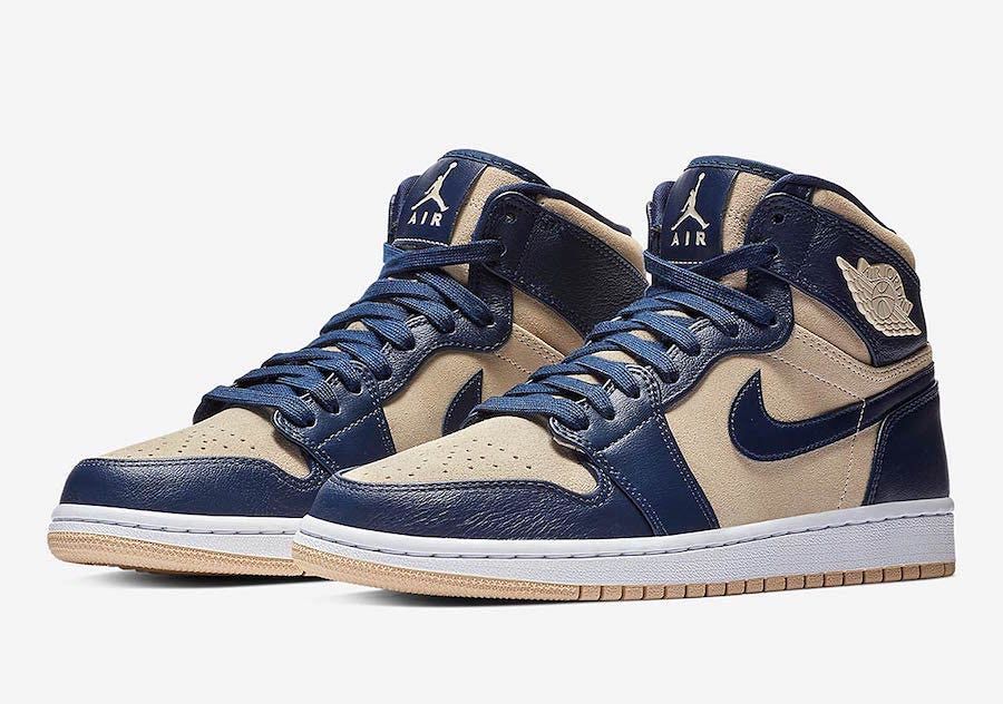 navy blue baby blue jordan 1