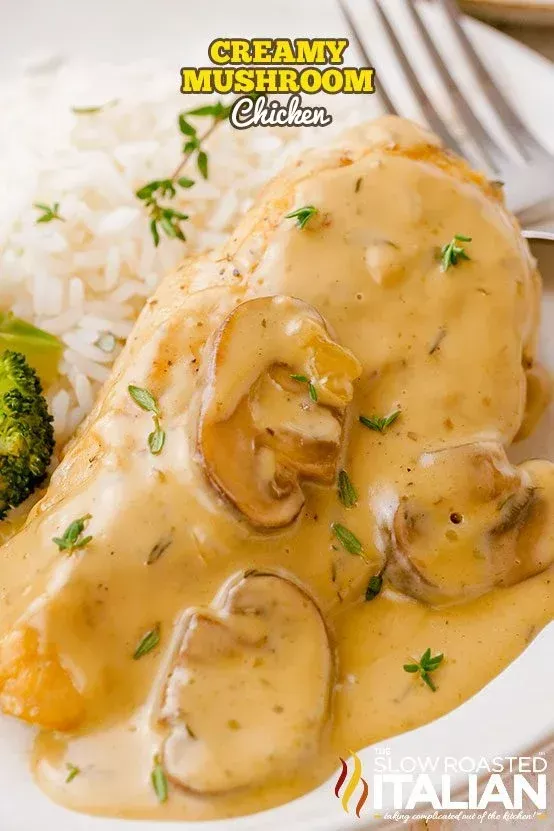 Mushroom Chicken features tender boneless breasts smothered in a rich and velvety sauce. Make this in the Instant Pot in less than an hour!
