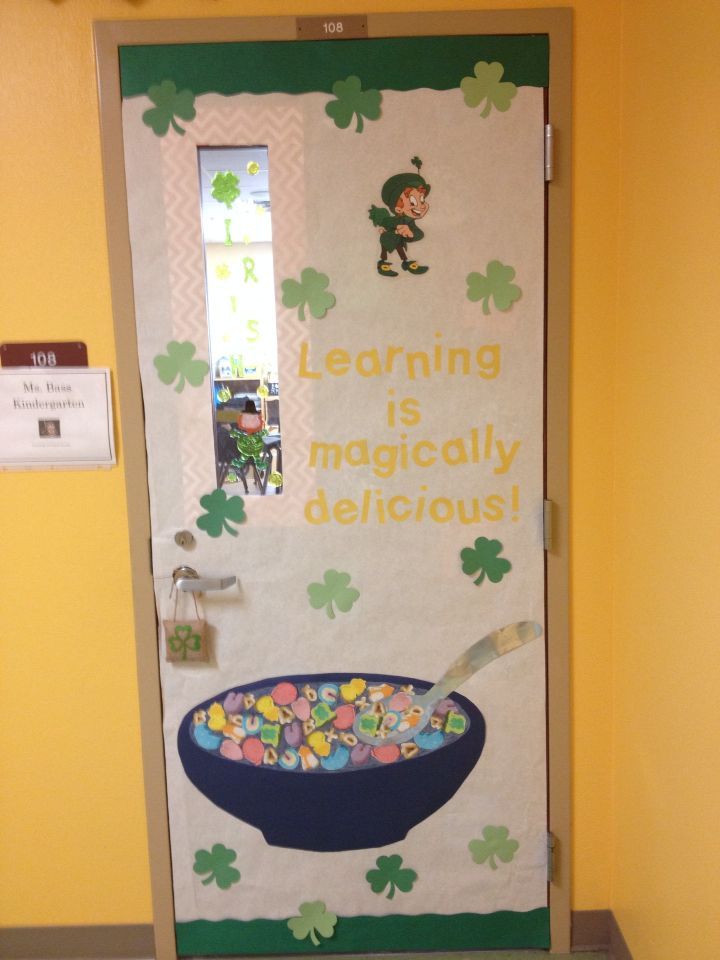 March Door Learning Is Magically Delicious Door Decorations Classroom St Patricks Classroom